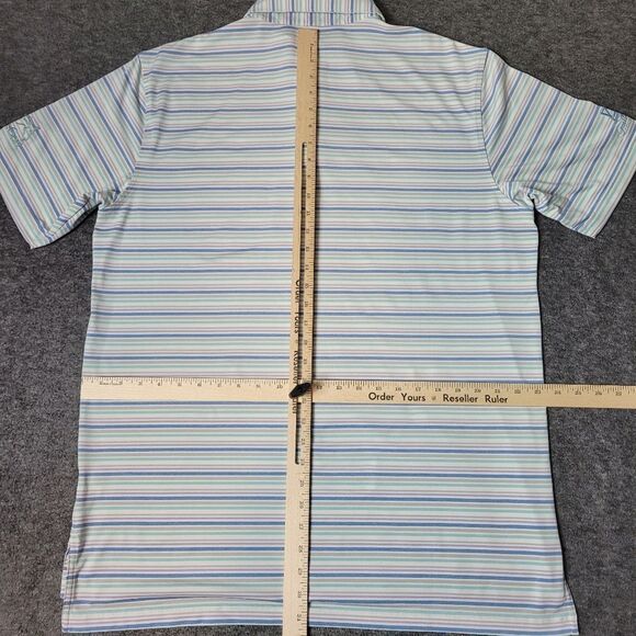Peter Millar Summer Comfort Men's Golf Polo Shirt Multicorlor Striped - Picture 8 of 11